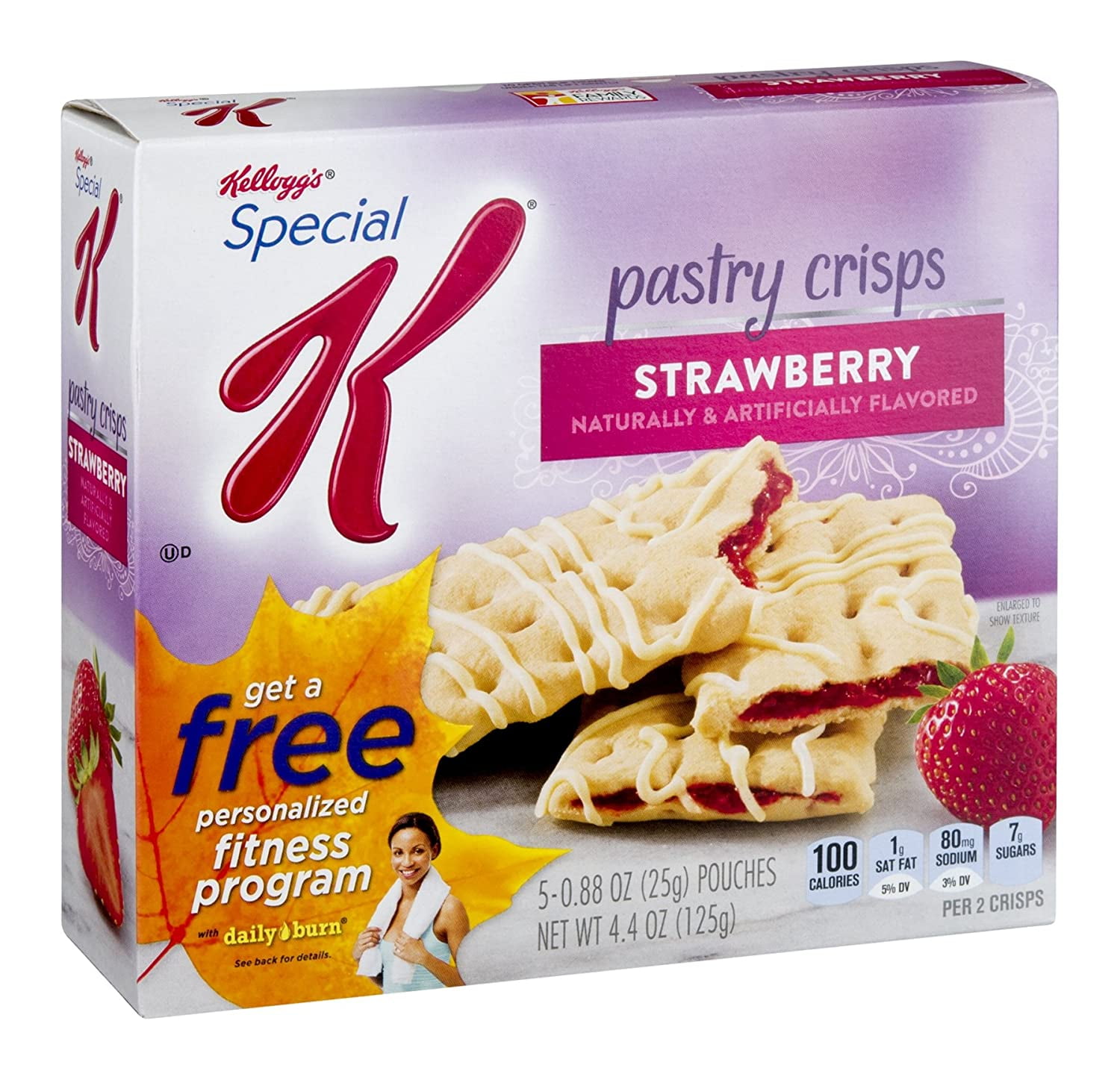 Kelloggs, Special K, Pastry Crisps, Strawberry, 4.4oz Box (Pack of 4)
