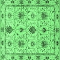 thumbnail image 1 of Ahgly Company Indoor Square Abstract Emerald Green Modern Area Rugs, 8' Square, 1 of 4