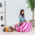 thumbnail image 4 of Amerteer 24" Stuffed Animal Storage Bean Bag Chair,Stuffed Animal Storage or Sack, Standard Stuff 'n Sit Organization for Kids Toys Household Supplies-Hot Red, 4 of 6