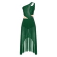 thumbnail image 1 of Sxiwei Robe de Danse Lyrique Longue pour Femmes, Robes Lyriques, Robe de Danse Moderne Contemporaine, Tenue de Danse, Vert, TTG, 1 of 7