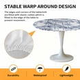 thumbnail image 2 of Elastic Fitted Round Tablecloth, Watercolor Forest Blue Waterproof Stretch Table Cover for 55"-60" Tables, Abstract Art Modern Trees Washable Outdoor Tablecloths for Patio, Picnic, Camping, 2 of 9