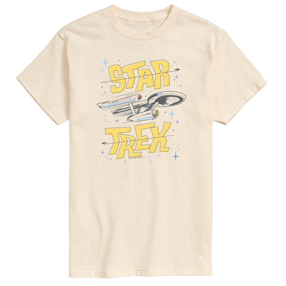 Star Trek - Ship and Stars - Men's Short Sleeve Graphic T-Shirt