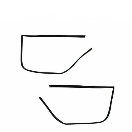 Window Run Channel Weatherstrip Rubber Seal Set of 2 For Chevrolet GMC