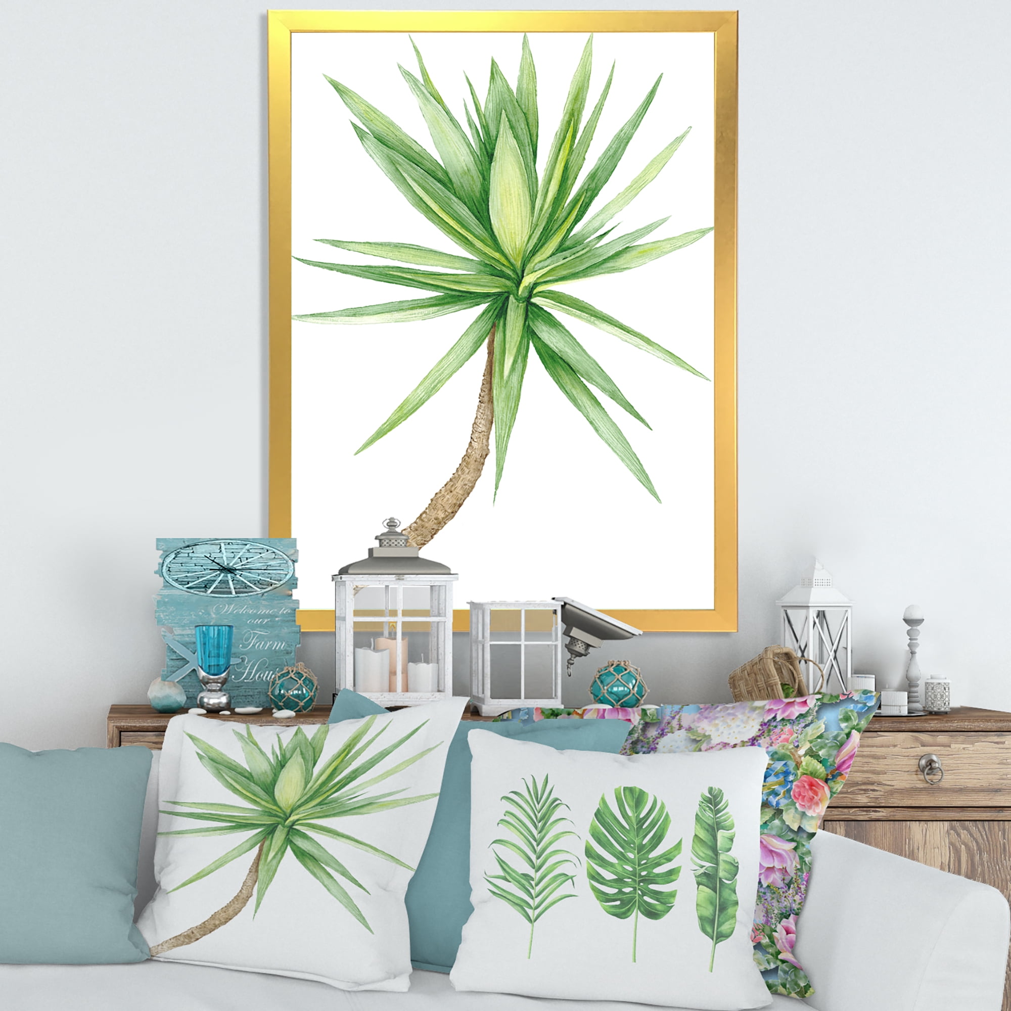 Designart 'Close Up Of Yucca Tree' Traditional Framed Art Print