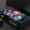 thumbnail image 3 of Funda de teléfono de Anime My Hero Academia para Apple iPhone, 15, 14, 13, 12, 11 Pro Max Plus, 8, 7, SE, funda líquida con Capa de cuerda izquierda, 3 of 5