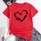 thumbnail image 2 of Camiseta de manga corta con cuello redondo y estampado de amor informal para mujer OAVQHLG3B Store lin121212, 2 of 4