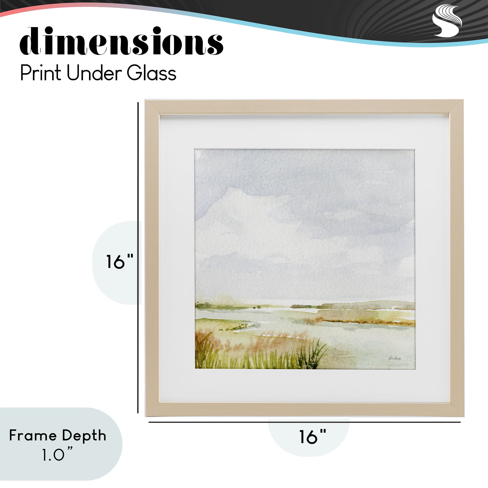 Stupell Industries Delicate Marsh Painting Birch Framed Print Under Glass, design by Patti Bishop