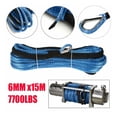 thumbnail image 2 of Winch Rope String Line Cable With Sheath Gray Synthetic Towing Rope 15m 7700LBs Car Wash Maintenance String For ATV UTV Off-Road ,Wide Applicability, 2 of 7