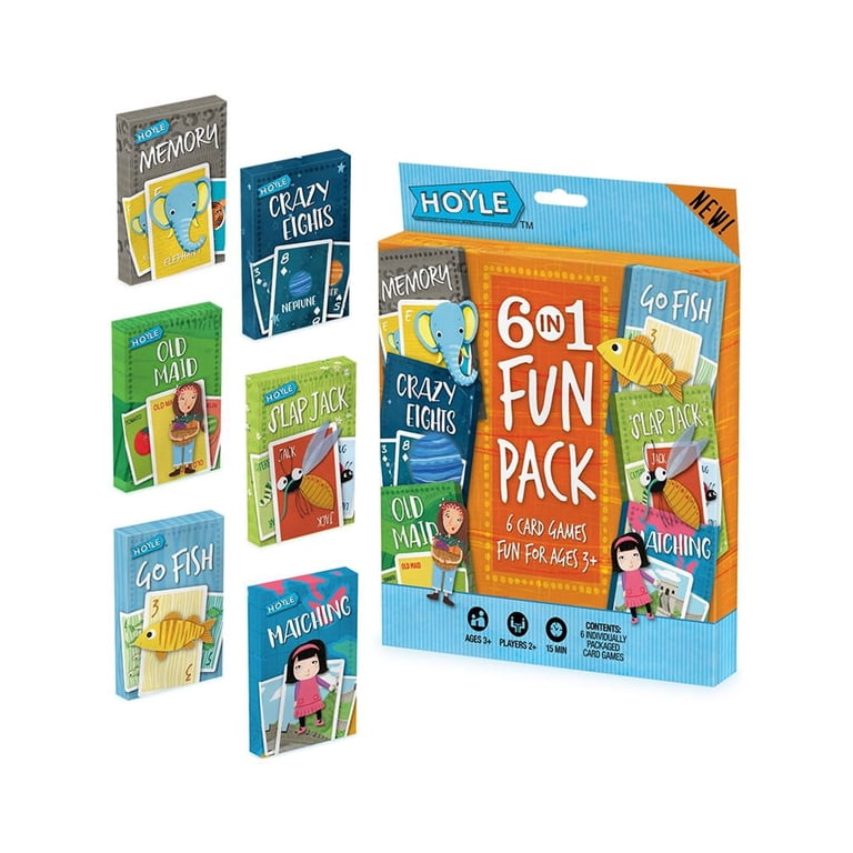 Hoyle 6 in 1 Fun Pack: Small Card Games for Kids - Walmart.com