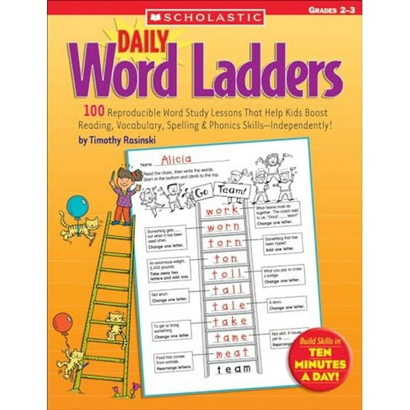 Pre-Owned Daily Word Ladders: Grades 2-3: 100 Reproducible Word Study Lessons That Help Kids Boost Reading, Vocabulary, Spelling & Phonics Skills--Independently! Paperback