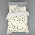 thumbnail image 2 of Spring Duvet Cover Set, Retro Style Seasonal Design with Contrast Color Little Blossoms, Bedding Set with Shams and Fitted Sheet, 3 Sizes, by Ambesonne, 2 of 3