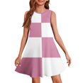 thumbnail image 3 of Girls' Summer Dress Kids 2025 Sleeveless Tie-Dye A-Line Dress Soft Summer Casual Swing Dress for Kids ,Sie:130, 3 of 7