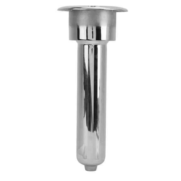 Stainless Steel 2-in-1 Boat Fishing Rod Holder and Round Top Cup Holder for Yacht Ship, 11 inches / 28 cm, 0 Degrees