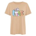thumbnail image 4 of ICHUANYI Women's Trendy Crewneck Print Short Sleeve T-shirt Casual Loose Shirt Tops, 4 of 4