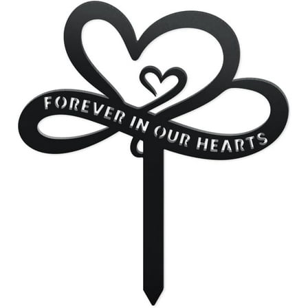 Iron Garden Stakes for Outdoor Garden Decoration Heart 310x270x1.2mm