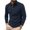 #Navy, variant on DPTALR Men's Casual Long-Sleeve Button Shirt Flip Collar,Pocket,Navy,XXXL