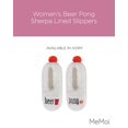 thumbnail image 2 of MeMoi Women's Beer Pong Sherpa Lined Slippers - Womens - Female (Medium/Large, Ivory), 2 of 7