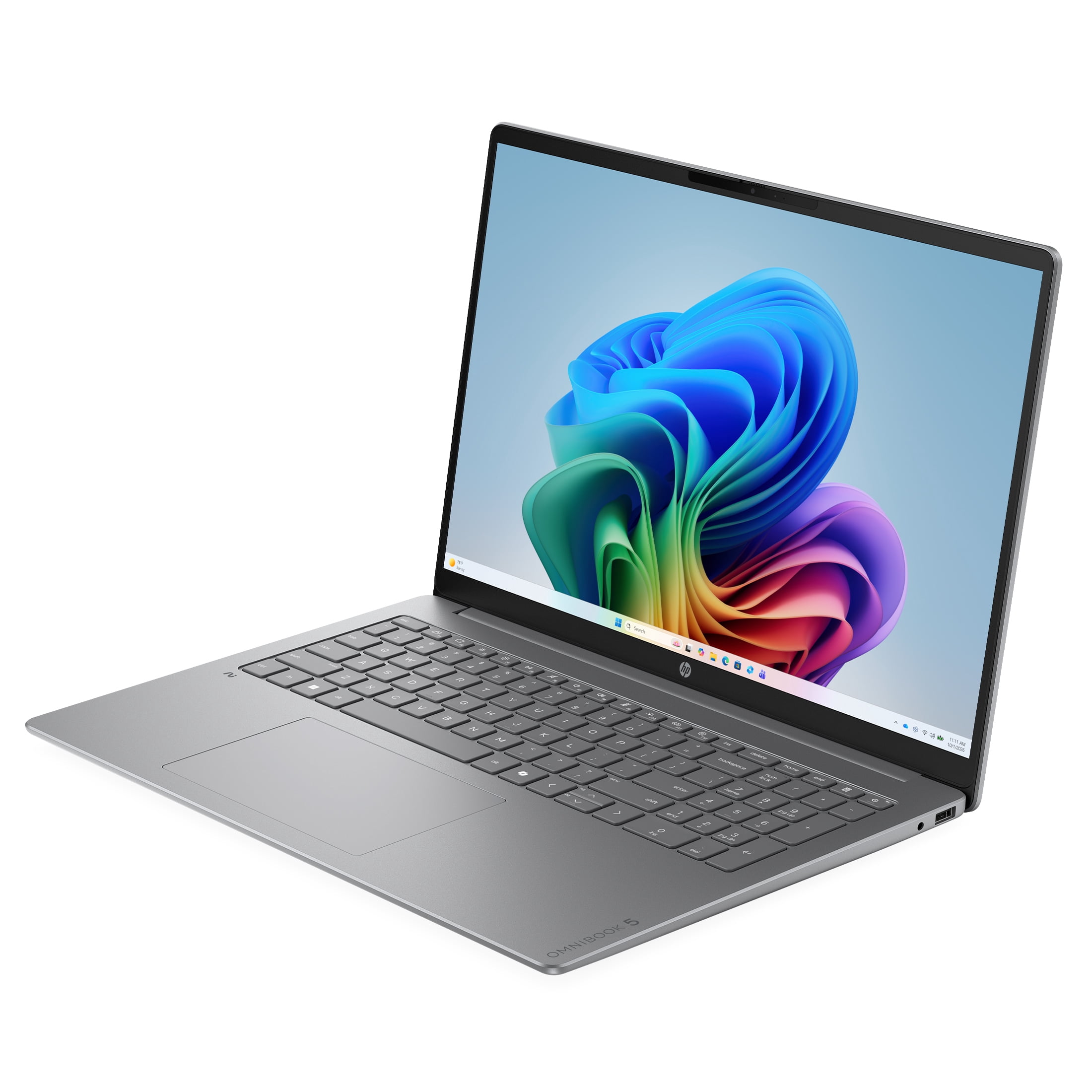 HP OmniBook 5 16 inch Laptop Next Gen AI PC 2K IPS Display Windows AMD Ryzen AI 5 430 16GB 512GB SSD Meteor Silver