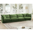 thumbnail image 3 of Newest Slipcovered Long Sofa, 4 Seater Sofa,Removable Cover, Extra Deep Couch for Living Room, ,Chenille Fabric Cloud Like Comfy Sofa Couch, Green Chenille Fabric, 3 of 20
