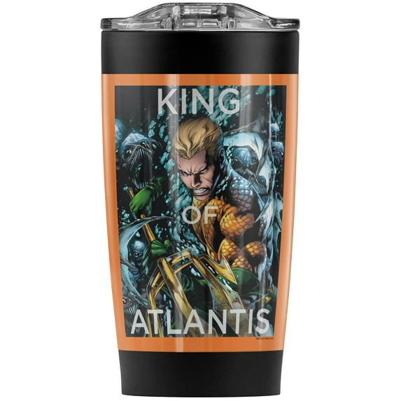Aquaman King Of Atlantis Stainless Steel Tumbler 20 oz Coffee Travel Mug/Cup, Vacuum Insulated & Double Wall with Leakproof Sliding Lid | Great for Hot Drinks and Cold Beverages