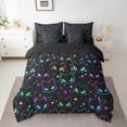 thumbnail image 2 of Homewish Black Cats Boy Girl Twin Bedding Sets 7-Piece,Gradient Starry Sky Bedding Comforter Set Microfiber,Kawaii Animal Breathable Sheet Sets,Super Cozy Room Decor,Reversible, 2 of 8