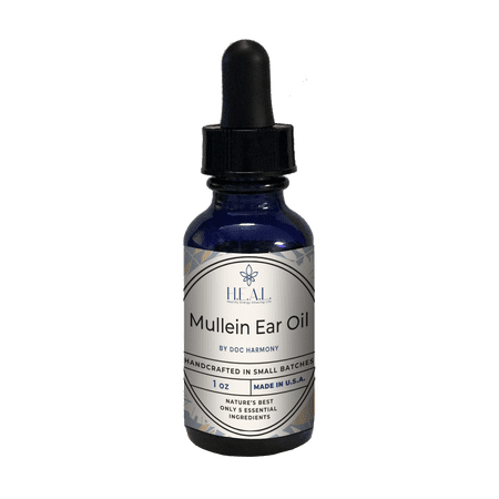 H.E.A.L.'s Mullein Ear Oil - 1oz for Dry, Itchy Ears
