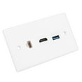 thumbnail image 3 of USB Wall Panel, USB 3.0 Interface Socket Panel, ABS For Hotel Office Building Home Decoration Kitchen, 3 of 8