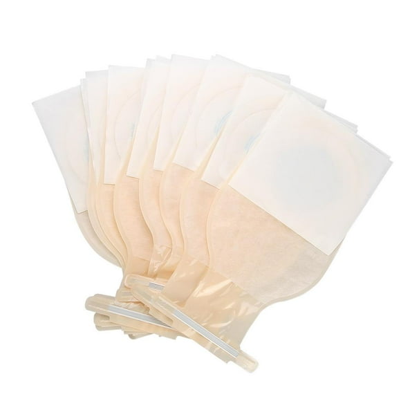 Herwey 10pcs/Pack One-piece System Ostomy Bag Medicals Drainable Pouch Colostomy Bag Ostomy Supplies,Ostomy Bag, Colostomy Bag