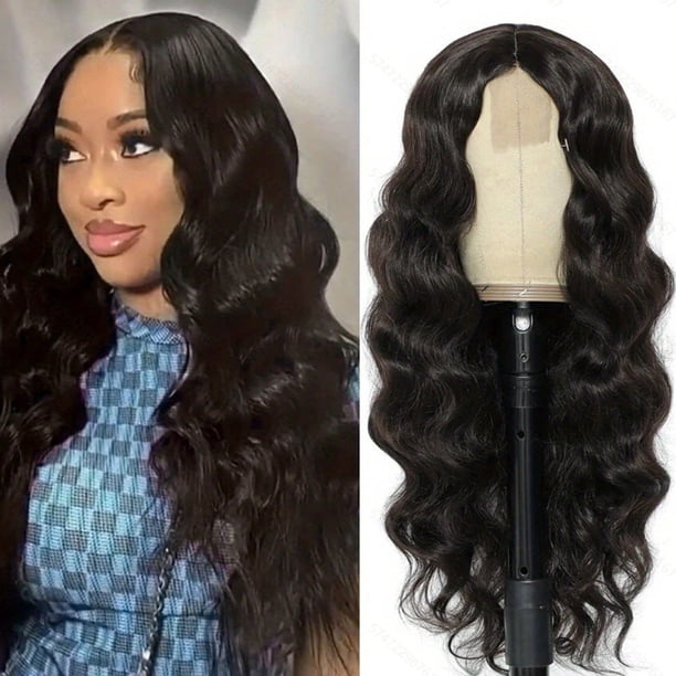 Pelucas con flequillo para mujer, peluca ondulada suelta, peluca de fibra química, cabello largo, pequeña, rizada, cubierta para la cabeza, peluca rizada negra de seda mate de alta temperatura.
