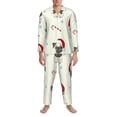 thumbnail image 4 of Kll Christmas Pug Dog Sleepwear Mens Flannel Pajamas,Long Cotton Pj Set, 4 of 9
