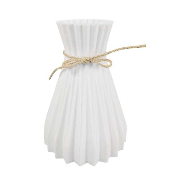 Matsuzay Florero de decoración para el hogar, jarrón de plástico de Color sólido, maceta de cerámica de imitación, cesta de flores, decoración Decoración del hogar Blanco F3 Matsuzay HA001875-02