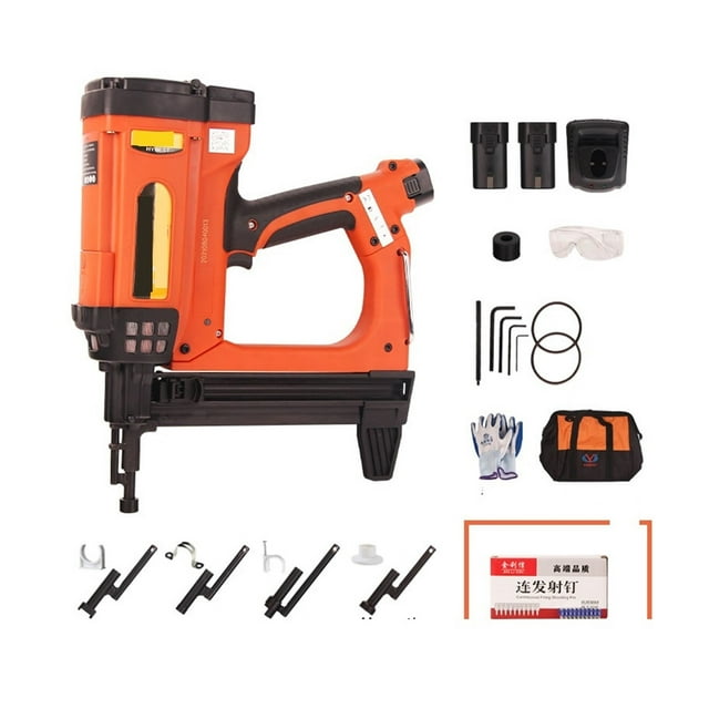 Pneumatic Nail Gun Recharable Lithium Battery Nail Gun Wood Working Steel Nailer Stapler Electric Nail Gun