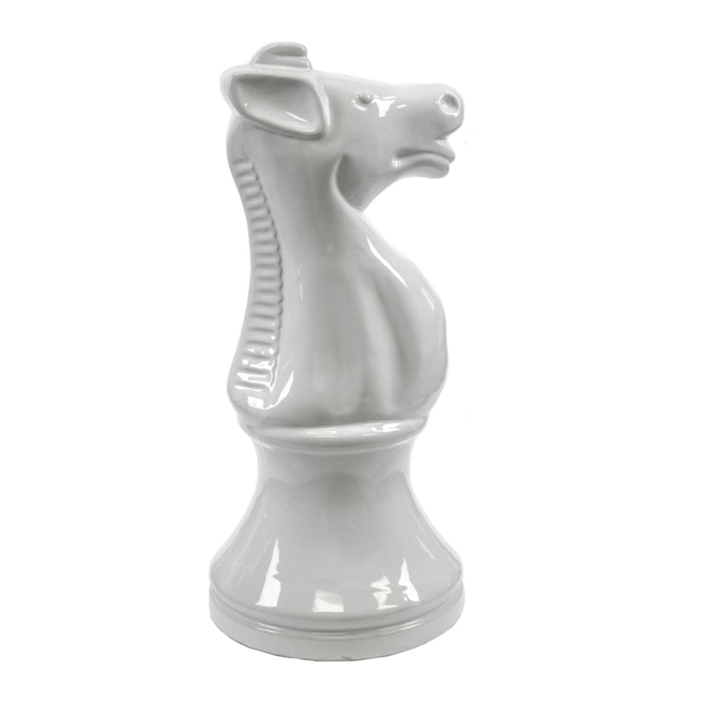 Attractive Horse Chess Piece Decor, White