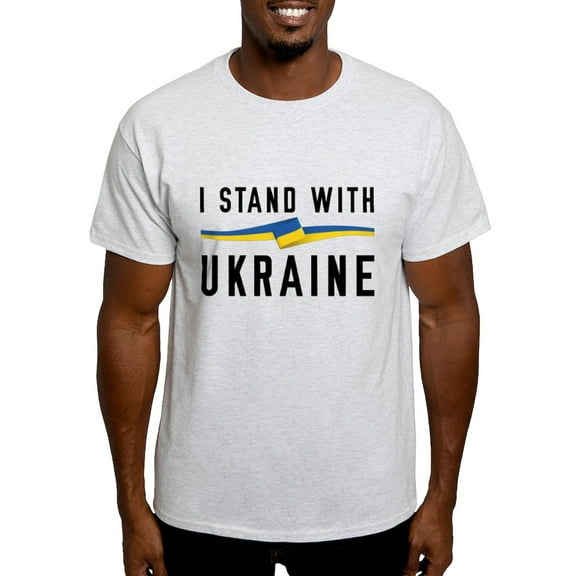 CafePress - I Stand With Ukraine Light T Shirt - Men's Classic Graphic T-Shirt