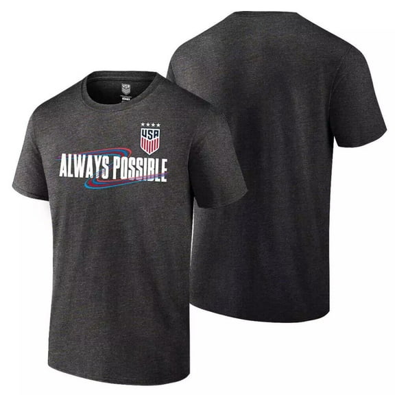 USA Soccer World Cup USWNT Graphic T-Shirt in Grey, Unisex Adult X-Large