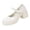 Beige, variant on Viluyesy Womens Mary Jane Shoes Round Toe Patent Leather Pearl Button Strap Platform Block Heel Slip On Dressy Office Wedding Comfort Heeled Shoes Wine Size US7