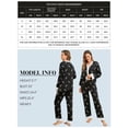 thumbnail image 6 of Jusfitsu Silk Satin Pajama Set for Women Long Sleeve Sleepwear V Neck Two Piece Pjs Soft Loungwear, 6 of 6
