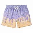 thumbnail image 5 of FASHOFT Blue Ice Cream Boys Swim Trunks with Compression Liner Baby Toddler Kids Swimwear Summer Beach Board Shorts Purple 3-4 Years, 5 of 5
