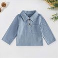 thumbnail image 2 of Gerichy Baby Boys Clothes Toddler Infant Boy Button-down Shirt Tops Cotton Linen Long Sleeve Fall T-Shirt 6M-3T, 2 of 7