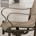 thumbnail image 3 of Mondawe Patio Swivel Dining Chairs Set of 4,Outdoor Chair with Textilene Mesh Fabric & High Back for All Weather Outdoor Lawn Garden Poolside Brown, 3 of 8