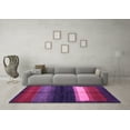 thumbnail image 3 of Ahgly Company Indoor Round Abstract Purple Contemporary Area Rugs, 7' Round, 3 of 4