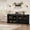 Black, variant on GOCAPTAIN Sideboard Buffet Cabinet, 71" Wide Wooden Storage Cabinet with 4 Doors for Kitchen, Living Room, Brownish Red