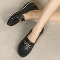 thumbnail image 4 of Mepaouo Leather Loafers for Women Comfort Slip on Dressy Shoes Arch Support Nurse Work Walking Flats, 4 of 8