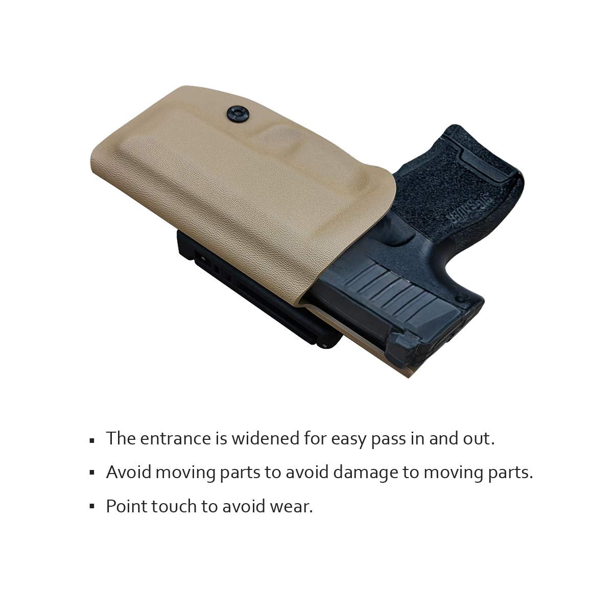 Sig P365 Holsters, P365 Holsters OWB Kydex Holster Custom Fit: Sig P365 / P365 SAS / P365 X Holsters (Tan, Right Hand)