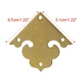 thumbnail image 2 of Home Box Corner Protector Vintage Brass Tone Guard Cover Book Desk Jewelry Box Corners Decor 4pcs, 2 of 7