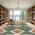 thumbnail image 2 of ODIKA 5' x 7' Machine Washable Non-Slip Area Rug, southwestern geometric High Traffic Rug, Green, 959530, 2 of 7