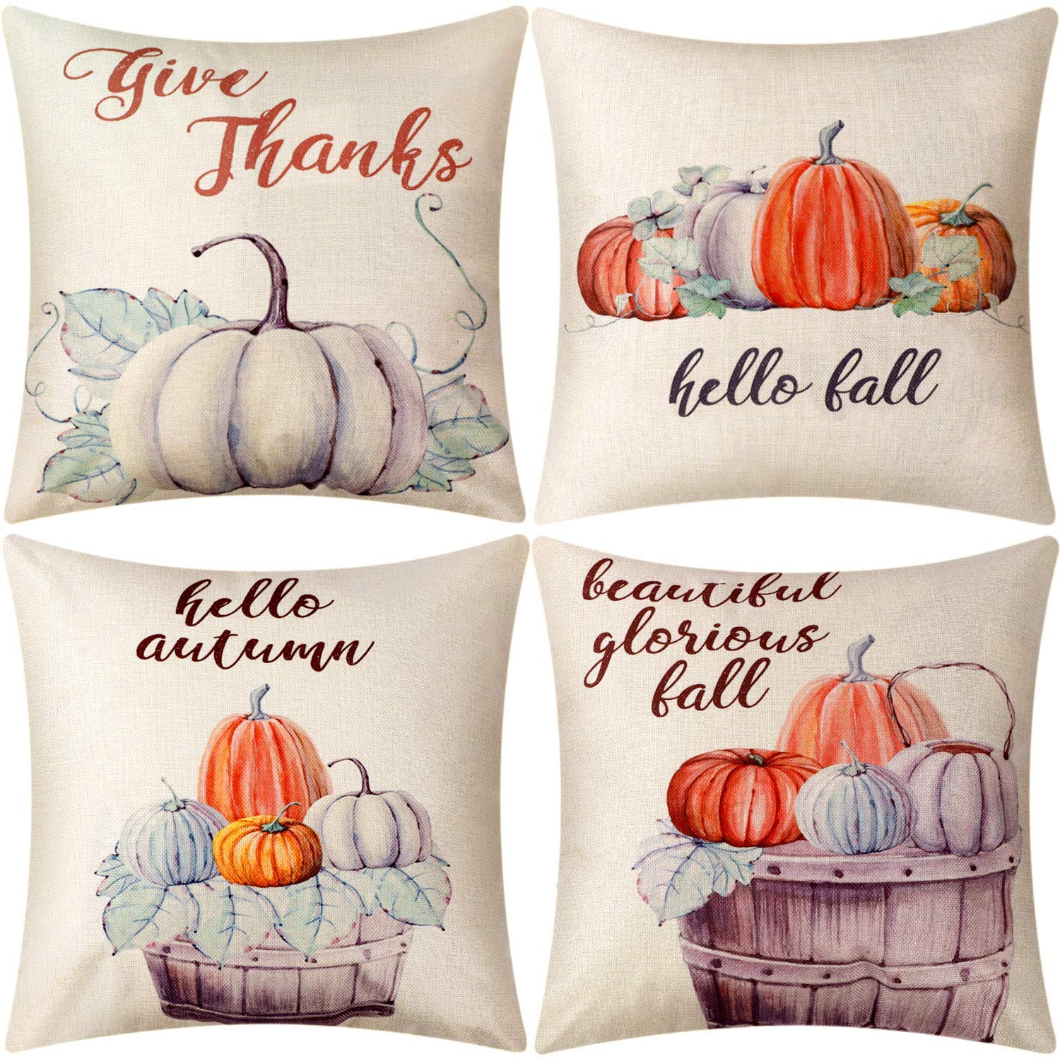 happy fall solid orange thanksgiving Medium double bow