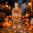 thumbnail image 4 of 2026 Matching Family Halloween Pajamas Set, Fall Sleepwear, Ghost & Pumpkin Printed Holiday Sleepwear, Soft Loungewear PJs Outfit, 4 of 5