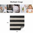 thumbnail image 5 of Black White Striped Cloth Napkins, Farmhouse Vintage Shabby Chic Wood Grain Washable and Reusable Dinner Napkins Set of 2, Table Napkin for Kitchen Party Birthday Wedding Hotel Housewarming 20"x20", 5 of 9