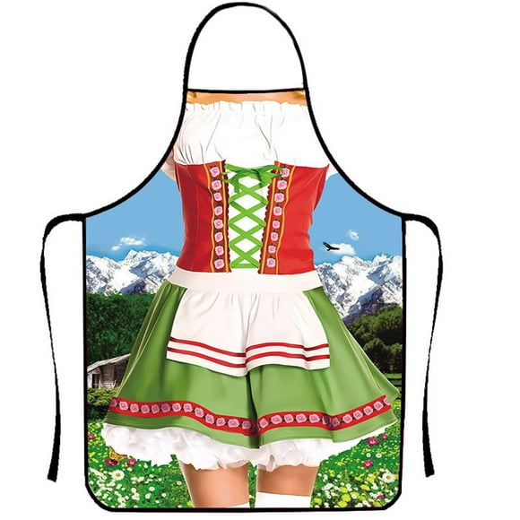 TIELUTT Festival Apron for Party Décor Everyday Use Comfortable Adult Apron Men Cooking Apron with Pockets Chef Hat and Apron for Adults Hair Salon Apron Men Clear Aprons for Hair Stylist with Chains